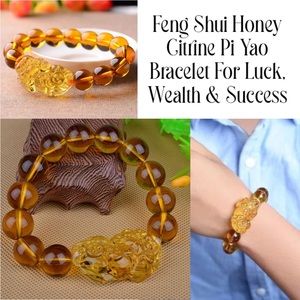 ☯️ Feng Shui Citrine Pi Yao Bracelet Luck & Wealth